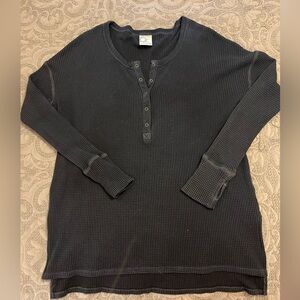 Aerie offline oversized button down waffle tee